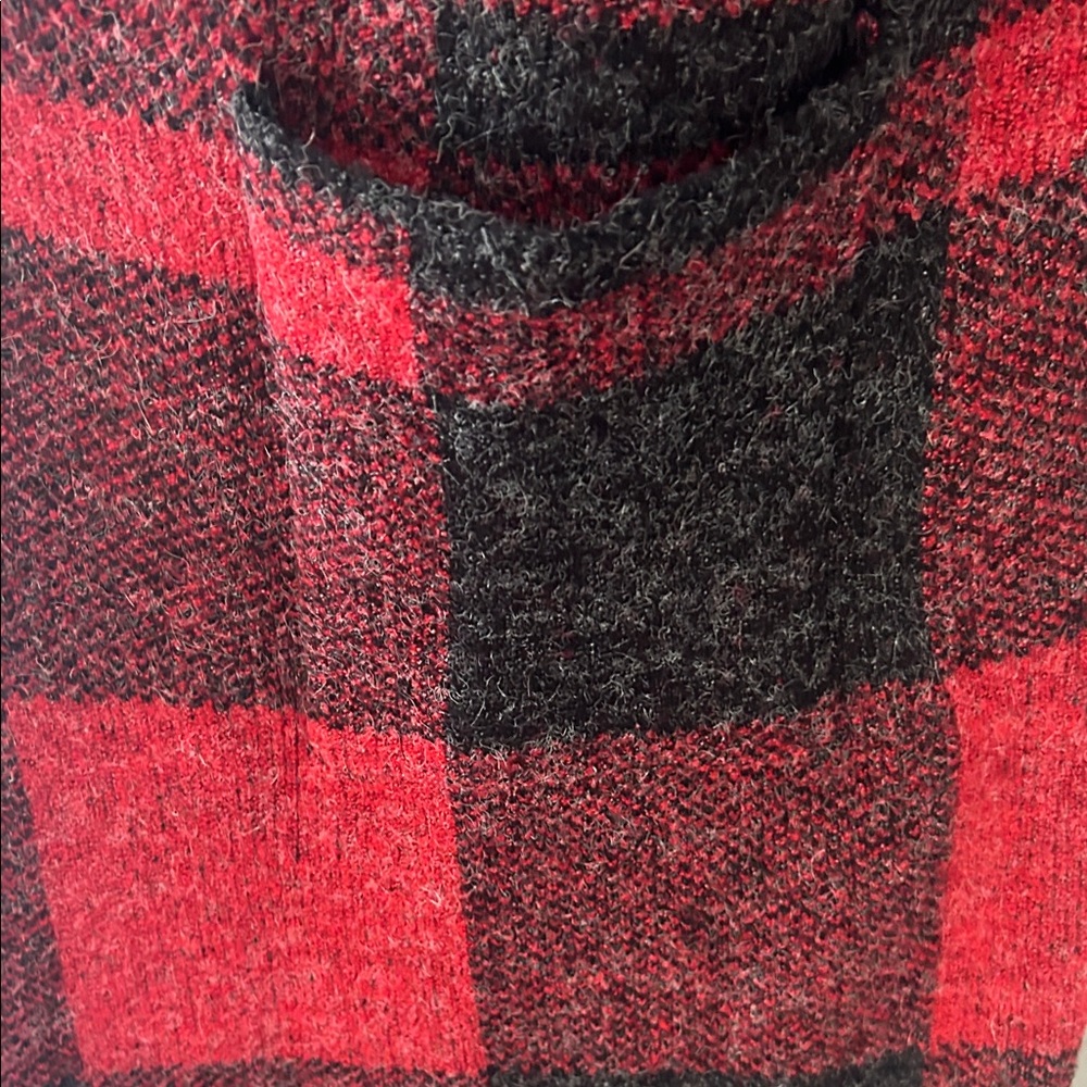 Joseph Red and Black Plaid Teddy Jacket - Picture 4 of 6